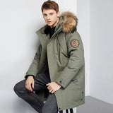 Heren Donsjas – Warme Mid-Length Winterjas met Eendendons