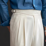 Nino™ Heren Vintage Plooi Broek