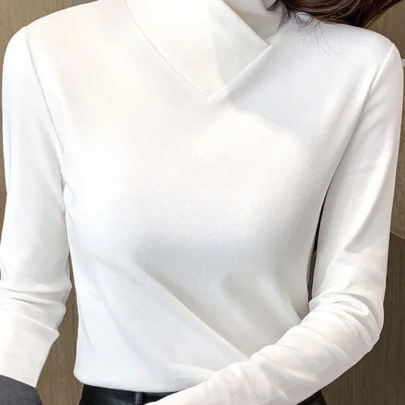 Veerle™ Elegante Top met Asymmetrische Kraag