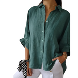 Mila™ Dames Oversized Linnen Blouse