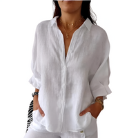 Mila™ Dames Oversized Linnen Blouse