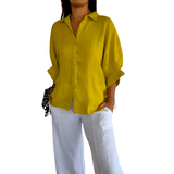 Mila™ Dames Oversized Linnen Blouse