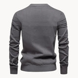 Heren Gebreide Pullover – Slim Fit Trui van Ademend Katoenmix