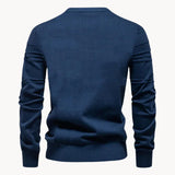 Heren Gebreide Pullover – Slim Fit Trui van Ademend Katoenmix