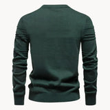 Heren Gebreide Pullover – Slim Fit Trui van Ademend Katoenmix