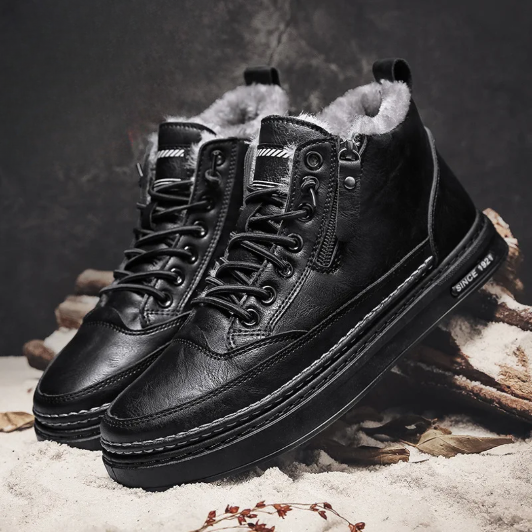 Emiel™ Winter Leren Herenboots met Warme Voering