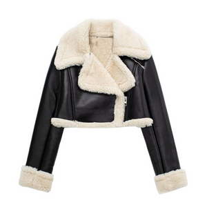 Anna | Warme Kunstlederjacke