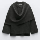 Ella | Elegante Cape-Jacke – Tijdloos Stijl en Veelzijdige Elegantie