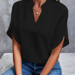 Losvallende™ Blouse | Split-Hals | Comfort en Stijl