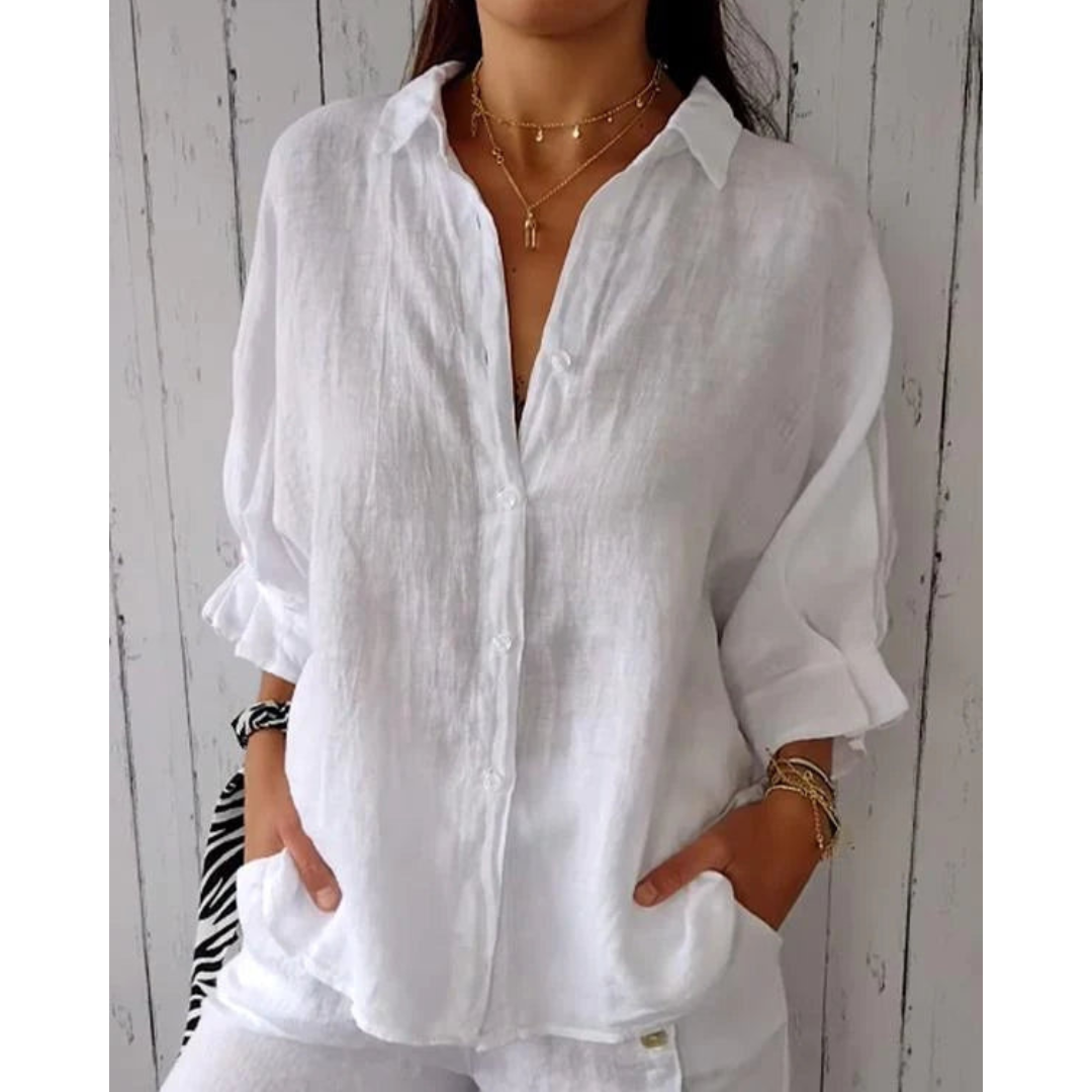 Emilie™ Dames Linnen Blouse