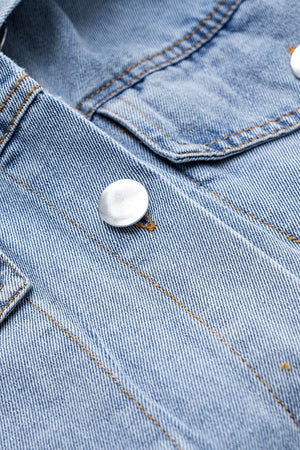 Ava | Oversized Denim Hemd met Knopfleiste – Casual Allrounder