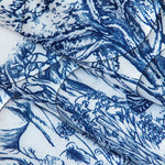 Flora | Geblümte Steppjacke met blauwe print – Stijlvol en gezellig