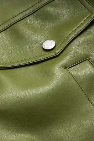 Mila | Groene Jas van Kunstleer