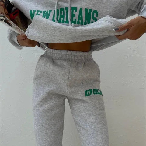 Co-ord™ Set met "New York" Print | Katoenmix | Comfortabel en Trendy