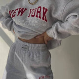 Co-ord™ Set met "New York" Print | Katoenmix | Comfortabel en Trendy