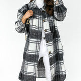 Carlotta™ Geruite Lange Shacket