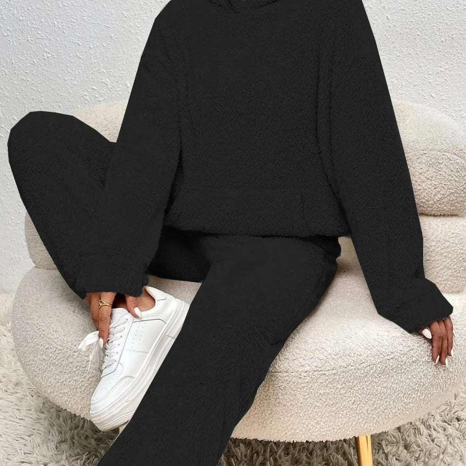 Evi™ Dames Teddy Fleece Loungewear Set