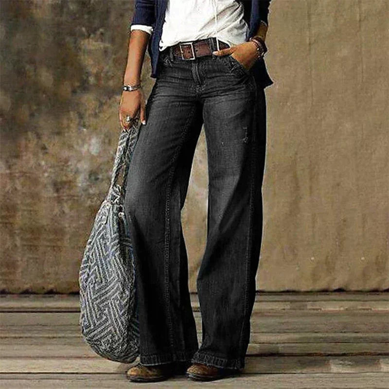 Louna™ Vintage Wide-Leg Spijkerbroek