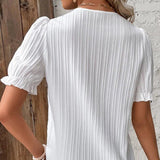 Poppy™ Dames Korte Mouwen Blouse