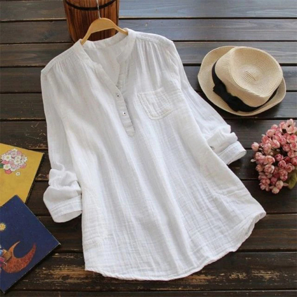 Ada™ Dames Linnenlook Tunie