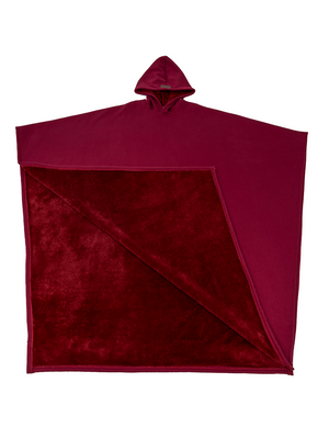 Luxe™ Fleece Poncho met Capuchon