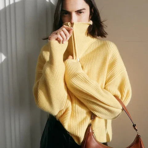 Half™ Zip Gebreide Trui | Zachte Brei | Comfort en Stijl