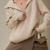 Half™ Zip Gebreide Trui | Zachte Brei | Comfort en Stijl
