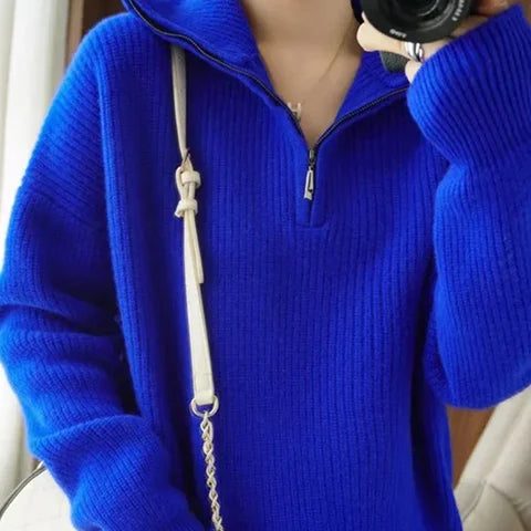 Half™ Zip Gebreide Trui | Zachte Brei | Comfort en Stijl