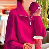 Half™ Zip Gebreide Trui | Zachte Brei | Comfort en Stijl