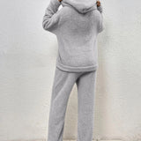 Evi™ Dames Teddy Fleece Loungewear Set