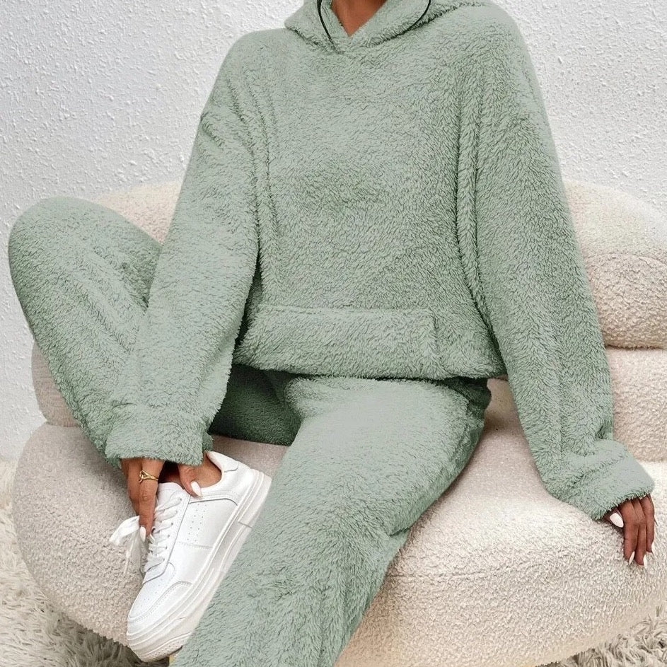 Evi™ Dames Teddy Fleece Loungewear Set