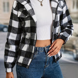 Yfke™ Dames Geruite Hoodie Jas