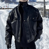 Simon™ Oversized leren herenjack