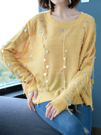 Beatrice™ Speelse Trui met Metallic Accenten
