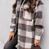 Carlotta™ Geruite Lange Shacket