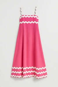Roze Zomerse Maxi Jurk met Print