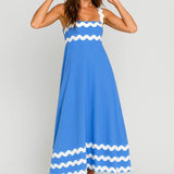 Roze Zomerse Maxi Jurk met Print