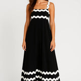 Roze Zomerse Maxi Jurk met Print