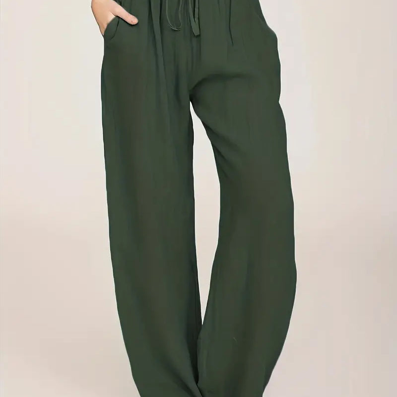 Nicole™ Dames Losse Linnen Broek