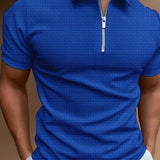 Heren Polo Rits Korte Mouw Modern Comfort