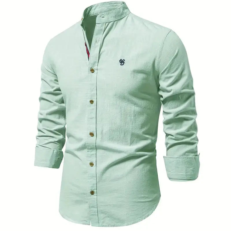 Heren Overhemd Slim Fit Knopen Casual Elegant