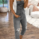 Casual Denim Jumpsuit Dames – Mouwloos, Stijlvol en Comfortabel | Bianca