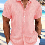 Owen | Relaxed Fit Gestreept Korte Mouwen Zomerhemd