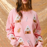 Jocelyn | Vrouwen Winter Kerst Crew Neck Sweater
