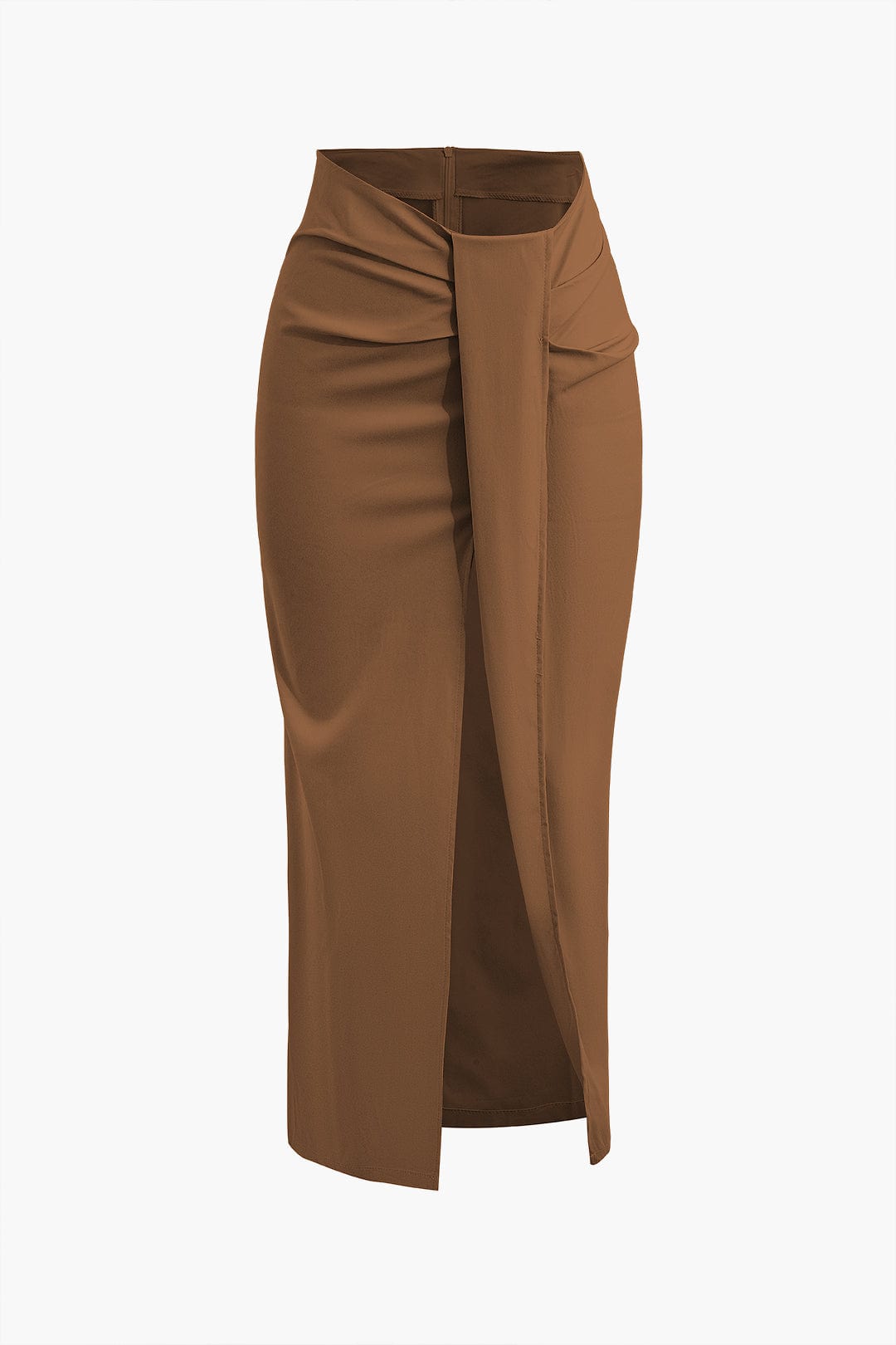 Fridoline | Elegante Midirok met Wickeloptiek, Drapering en Hoge Split