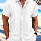 Owen | Relaxed Fit Gestreept Korte Mouwen Zomerhemd