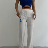 Ella | Elegante witte gehaakte broek