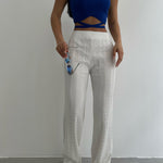 Ella | Elegante witte gehaakte broek