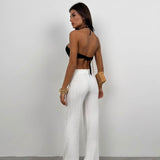 Ella | Elegante witte gehaakte broek