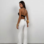 Ella | Elegante witte gehaakte broek